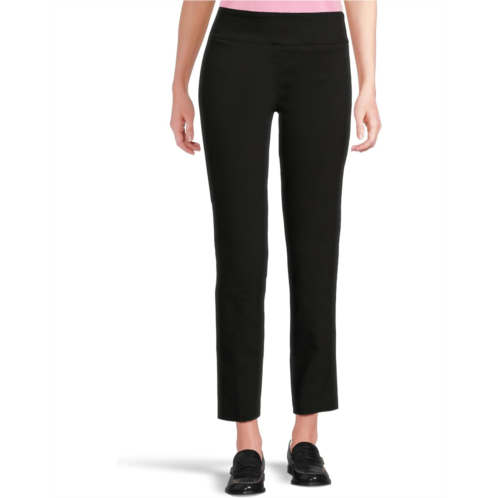 Womens Elliott Lauren Control Stretch Pull-On Ankle Pants with Back Slit detail