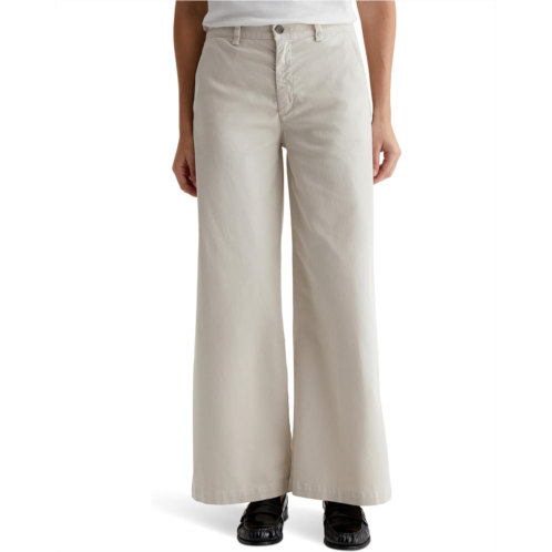 AG Jeans Caden Mid-Rise Wide Leg Pants in Pumice