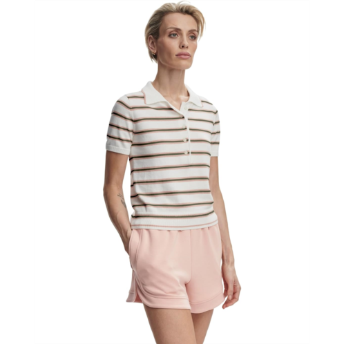 Womens Varley Faustine Button Neck Polo