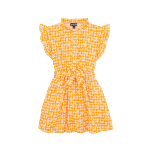 Vilebrequin Kids Cotton Dress Turtle Vichy (Toddler/Little Kid/Big Kid)