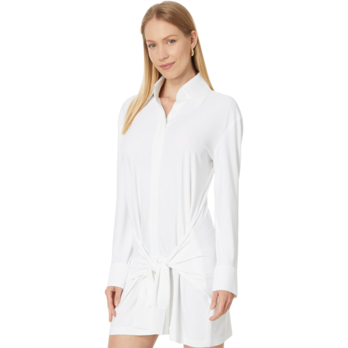 Norma Kamali Four Sleeve Nk Shirt Mini Dress