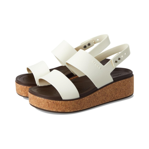 Womens Crocs Brooklyn Cork Low Wedge