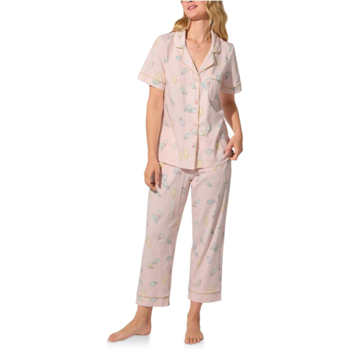 Bedhead PJs Short Sleeve Classic Stretch Jersey Cropped Pj Set