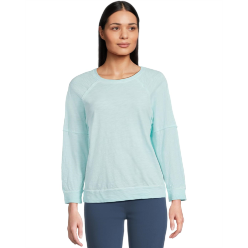 Womens Elliott Lauren Enzyme Wash Jersey - Raglan Sleeve Tee with Seam Detail