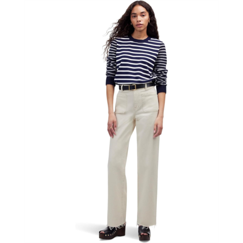 Womens Madewell White Patch Pocket Emmett With Let Down Hem In Vintage Canvas