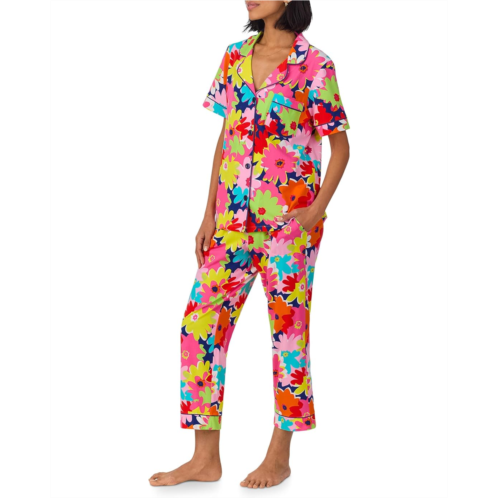 Bedhead PJs Cotton Knit Short Sleeve Cropped PJ Set