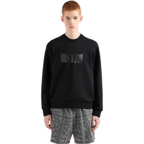 Mens Armani Exchange Monochromatic Rectangle A x Logo Sweatshirt