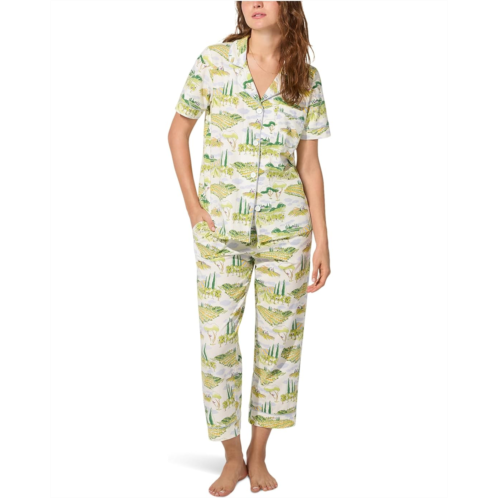 Bedhead PJs Short Sleeve Classic Stretch Jersey Cropped Pj Set