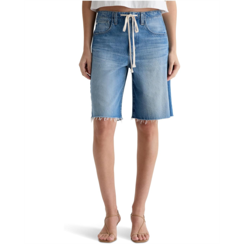 Womens AG Jeans Hattie High-Rise Cinched Barrel Shorts in Sweetwater
