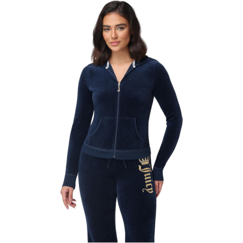 Juicy Couture Heritage Rib Trim Kangaroo Pocket Track With Back