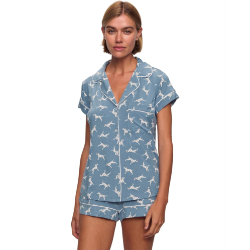 Womens Eberjey Gisele Printed Shortie Pj Set