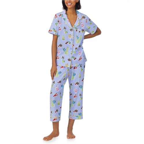 Bedhead PJs Cotton Knit Short Sleeve Cropped PJ Set