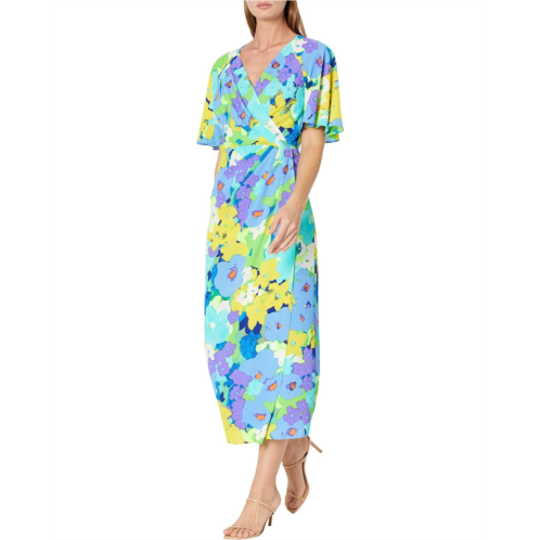 Maggy London Faux Wrap Midi Dress