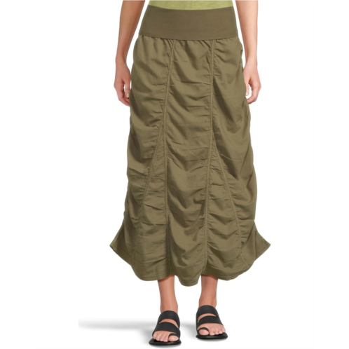 XCVI Linen Gored Peasant Skirt