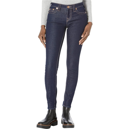 True Religion Lurex Jennie Mid-Rise Super Skinny Big T in Rinse