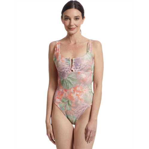 Womens BECCA Coral Reef Viviana V Wire Plunge One Piece