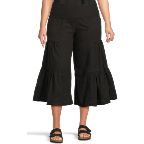 XCVI Linen Side-tier Palazzo