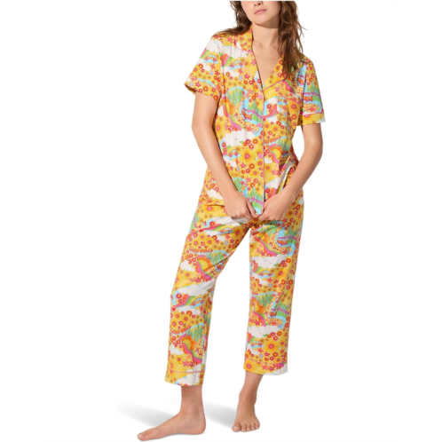 Bedhead PJs Short Sleeve Classic Stretch Jersey Cropped Pj Set