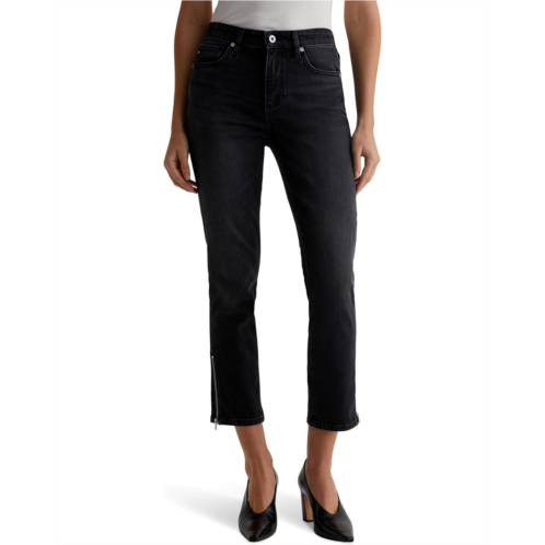 AG Jeans Mari Mid-Rise Slim Straight Crop Jeans in Elixir