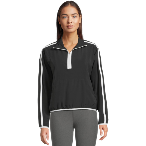 Womens Beyond Yoga Contrast Half Zip Pullover