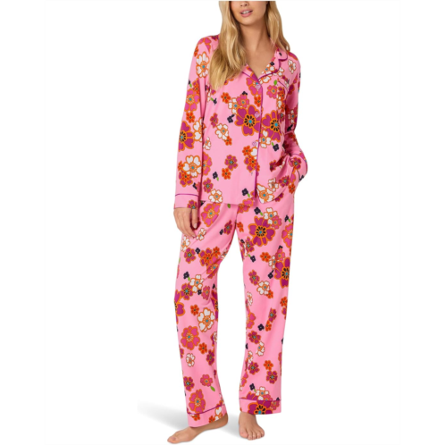 Womens Bedhead PJs X Trina Turk Long Sleeve Cotton Knit Classic Pajama Set