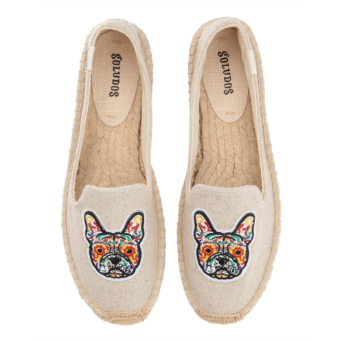Soludos Frenchie Embroidered Platform Smoking Slipper