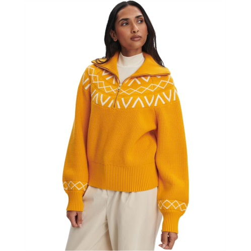 Womens Varley Sigrid Fairisle 1/2 Zip Knit