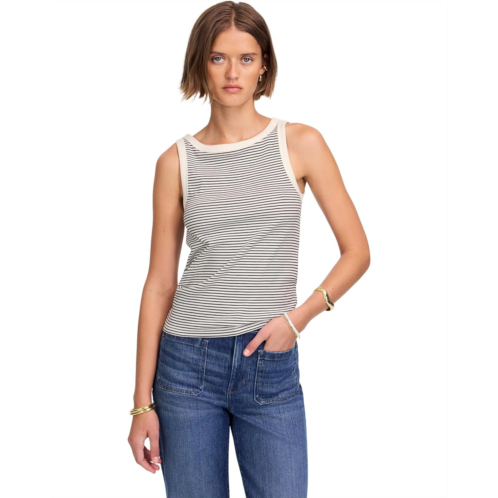 Womens Madewell Brightside High Neck Tank Stripe