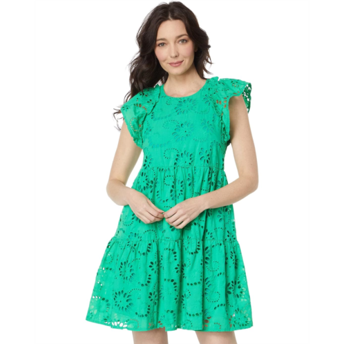 Womens Maggy London Eyelet Mini Dress