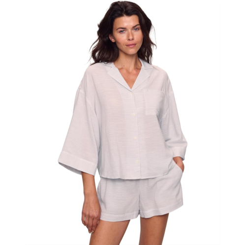 Womens Eberjey Nautico Relaxed Short Pj Set