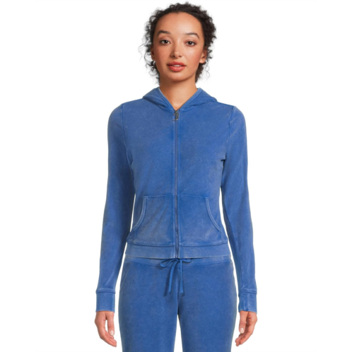 Juicy Couture Washed Towel Terry Heritage Jacket With Graphic