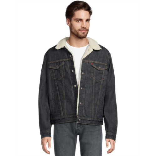 Mens Levis Mens Relaxed Fit Plaid Trucker