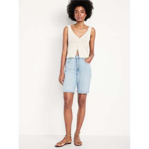 OldNavy High-Waisted Wow Jean Shorts -- 9-inch inseam