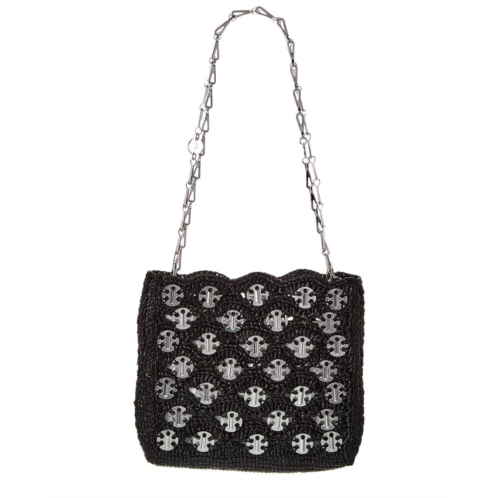 Paco Rabanne sparkle raffia shoulder bag