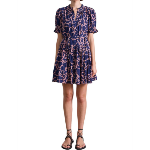 APIECE APART las almas dress in lace floral navy