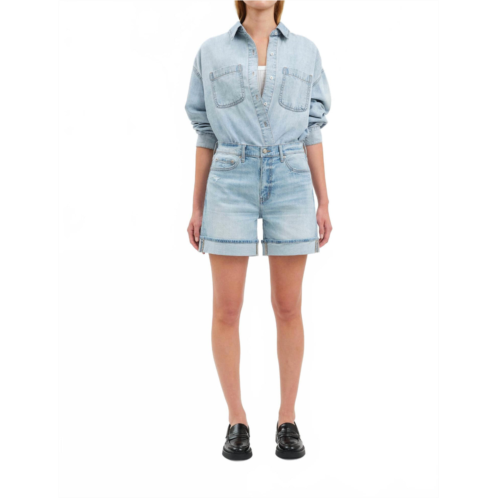 DAZE easy rider cuffed shorts in dew drop