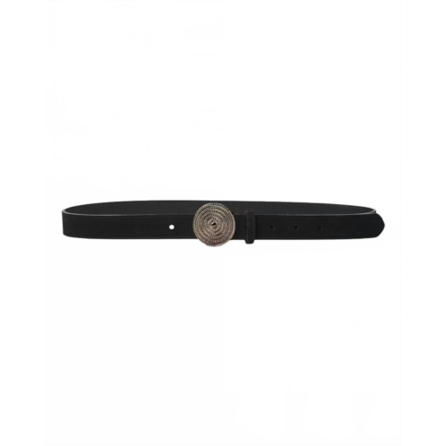 FRAME womens medallion buckle belt in black