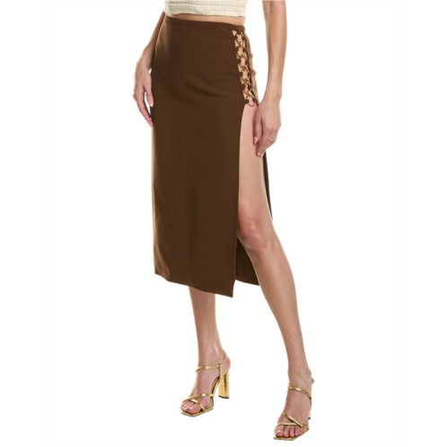 Michael Kors Collection barathea wool-blend ring skirt