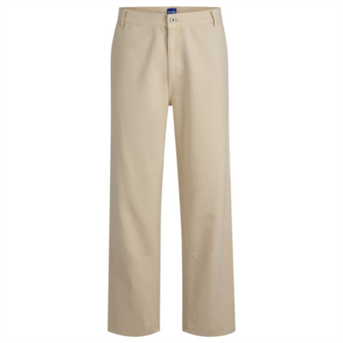 HUGO baggy-fit trousers in cotton canvas