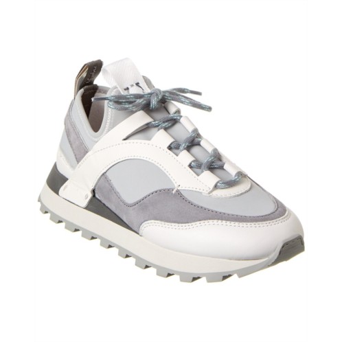 Salvatore Ferragamo ferragamo indy leather & suede sneaker