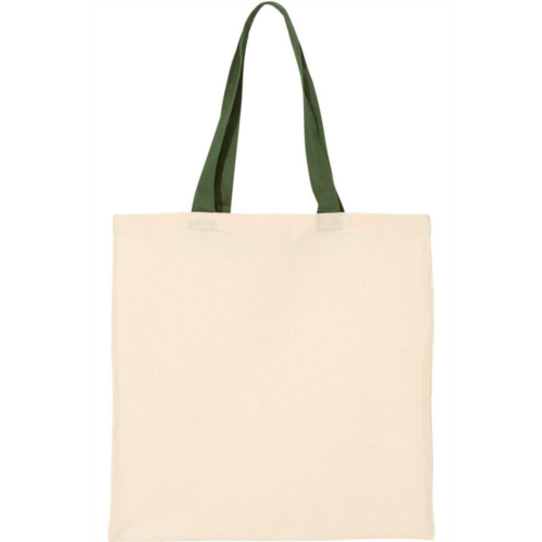 Q-Tees economical tote with contrast-color handles