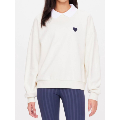 THE UPSIDE pascal collared crew in creme