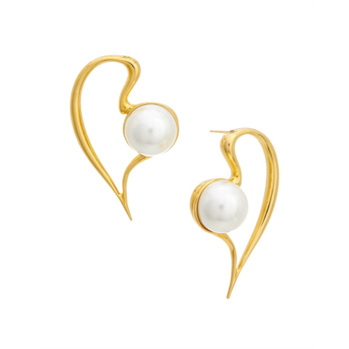 Oscar de la Renta heart-shaped earrings