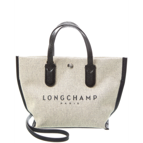 Longchamp canvas top handle bagswhite
