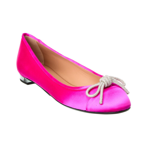 Aquazzura parisina crystal satin ballet flat