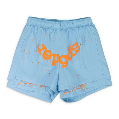 SP5DER light blue og web double layer shorts