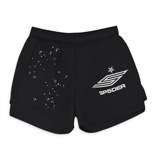 SP5DER double layer pro black shorts