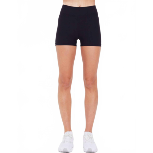 THE UPSIDE peached spin mid rise short in black