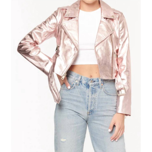 Cami NYC kali crop jacket in rose gold