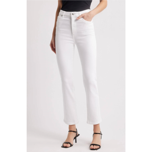 FRAME pencil crop high waist ankle slim straight leg jeans in white